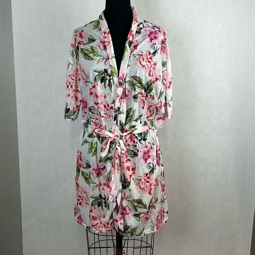 Show Me Your Mumu Brie Robe Garden of Bloom Peony Floral Lightweight One Size